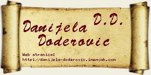 Danijela Doderović vizit kartica